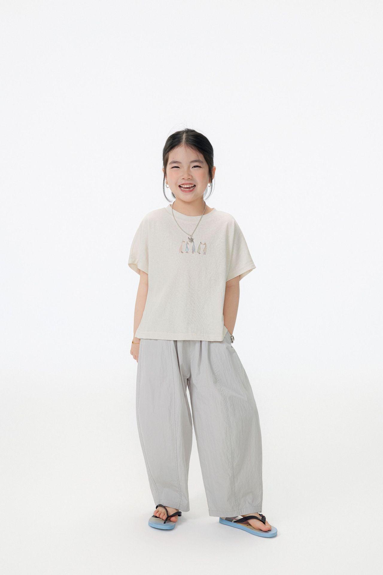 【90-150cm / F】【親子裝】日系拼接蘿蔔褲