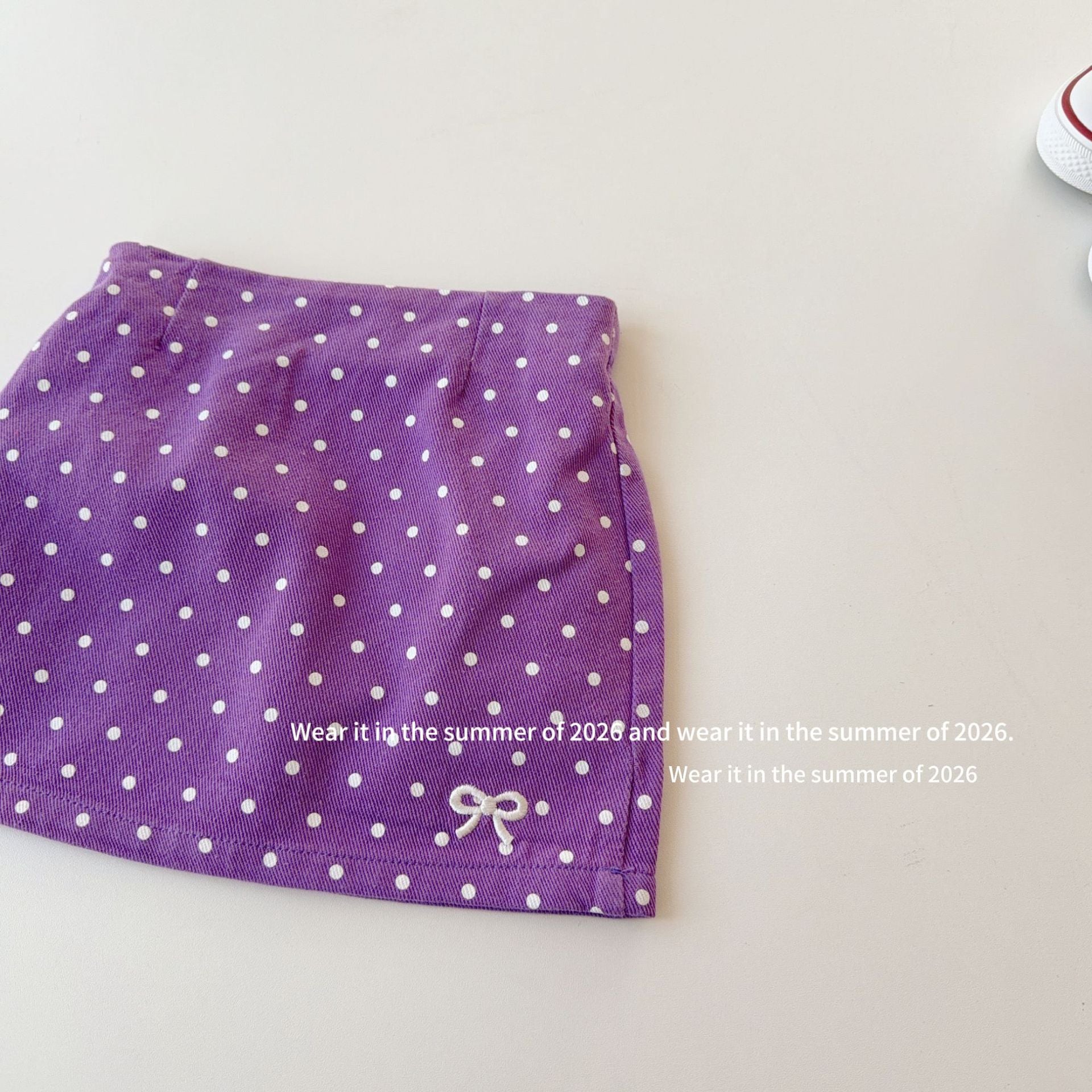 【90-150cm】辣妹高腰波點半身裙