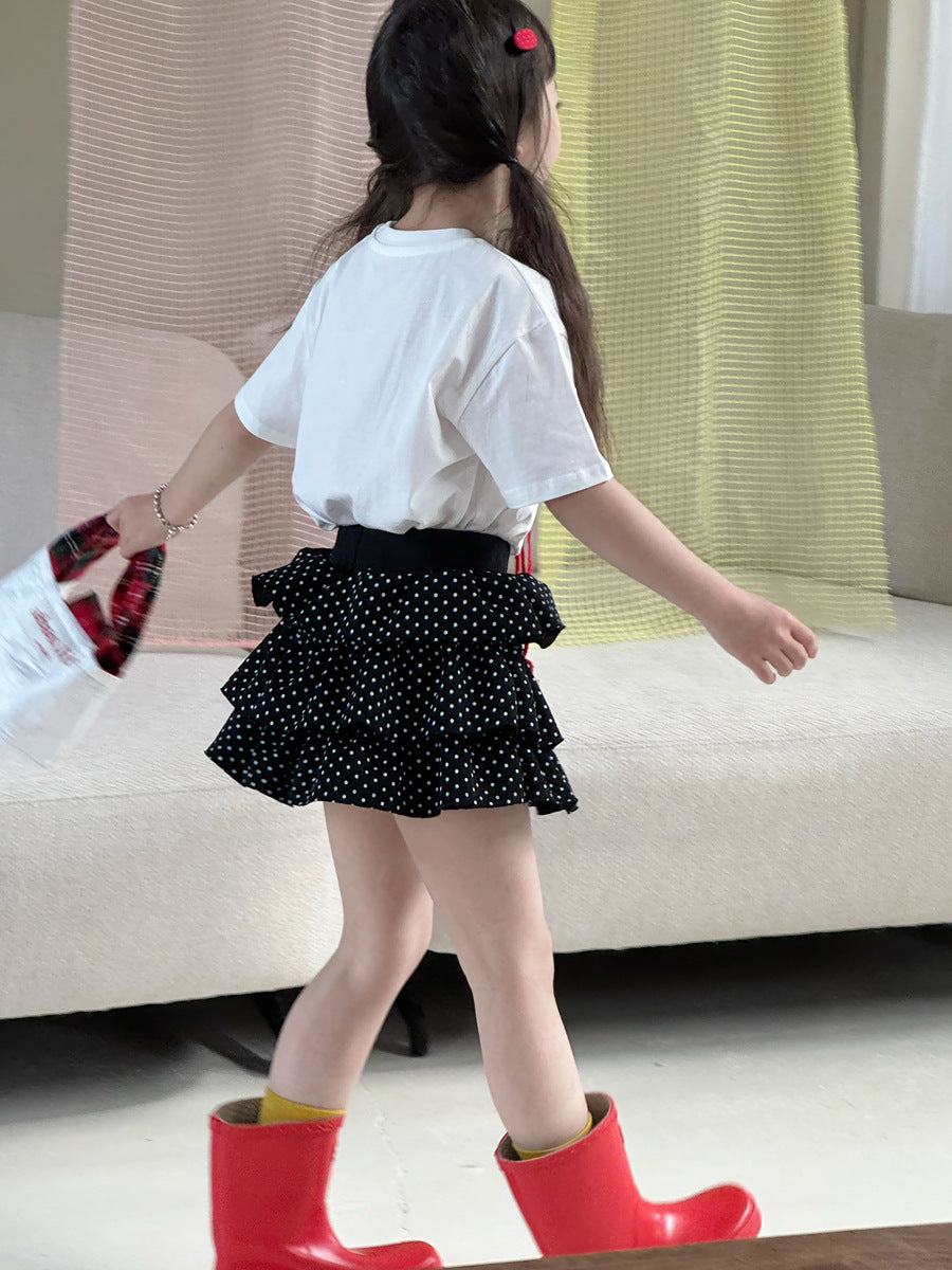 【100-150cm】圓點辣妹高腰蓬蓬裙