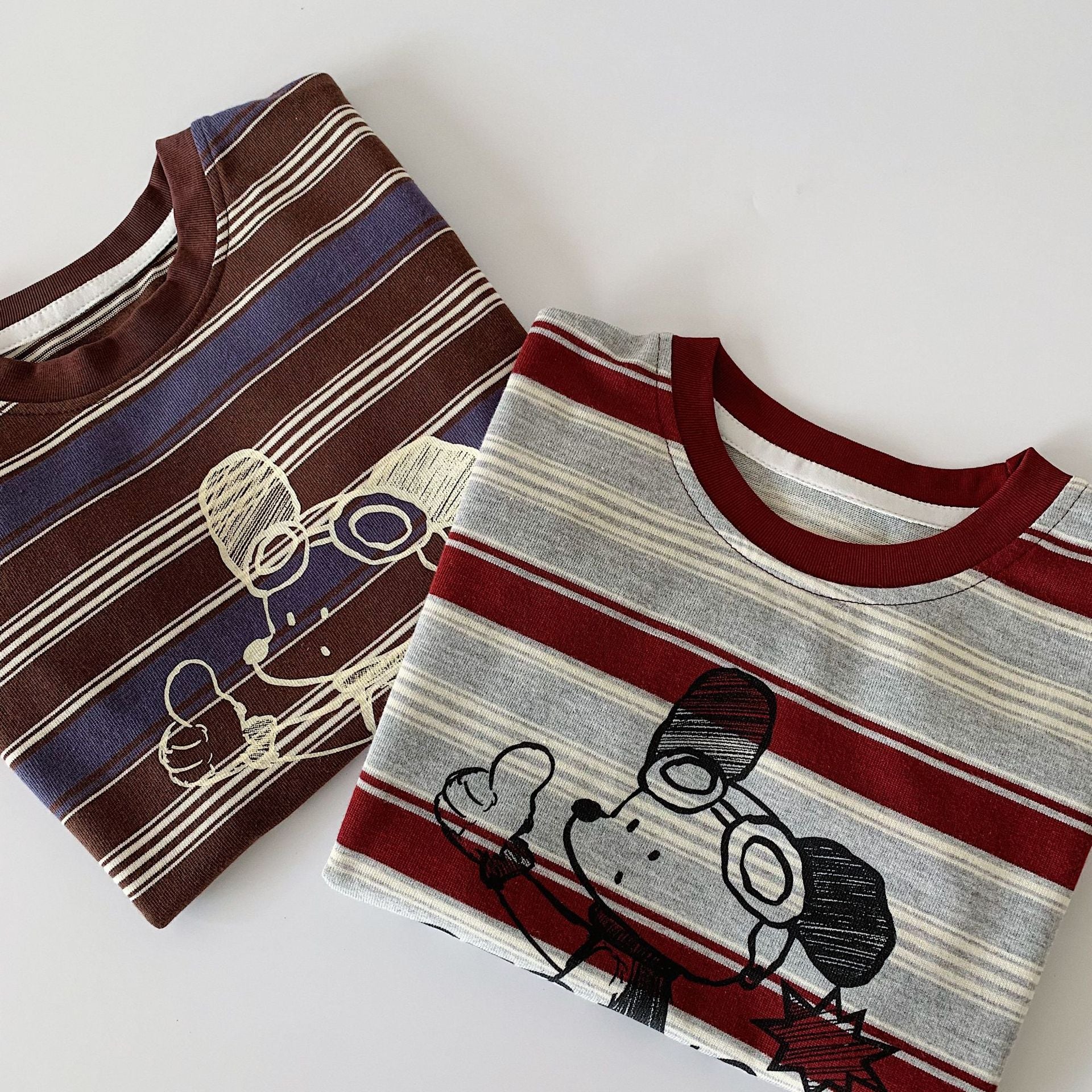 【90-140cm】條紋老鼠印花Ｔ