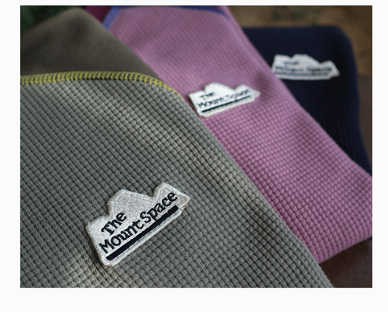 【現貨 110cm】華夫格拼接上衣