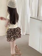 【100-150cm】美式辣妹復古印花木耳邊T