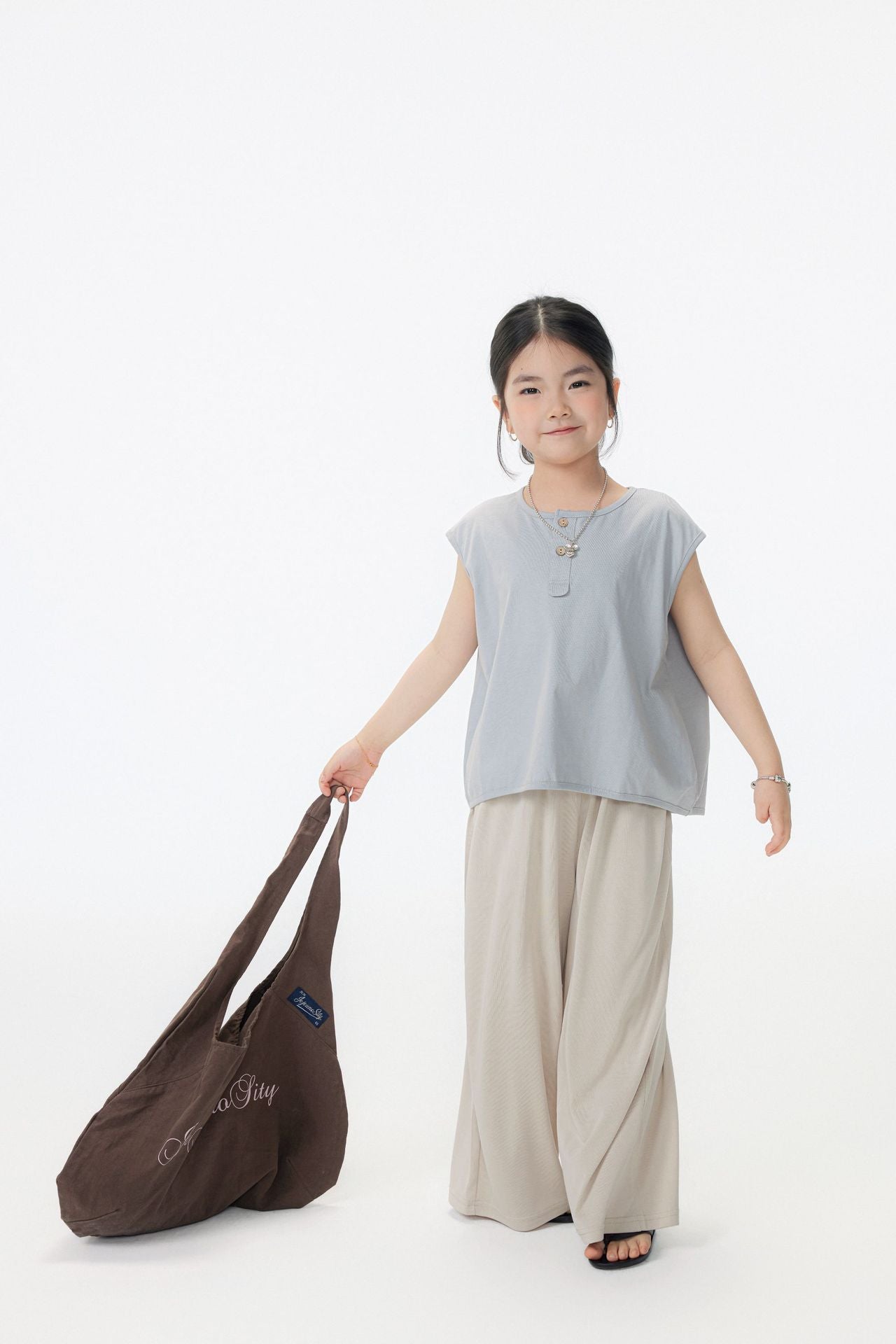 【90-150cm / F】【親子裝】日系會呼吸的闊腿褲