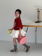 【120-160cm】雲朵蓬蓬感花苞 鬆緊腰燈籠裙