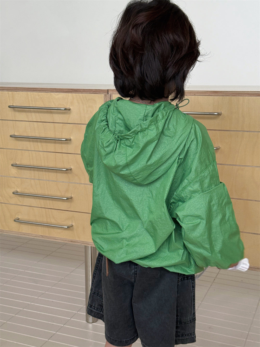 【100-160cm】輕薄透氣連帽防曬外套