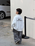 【90-160cm】韓版帥氣休閒戶外衝鋒衣外套