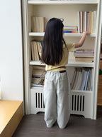 【100-170cm】袖口個性細節貼標T