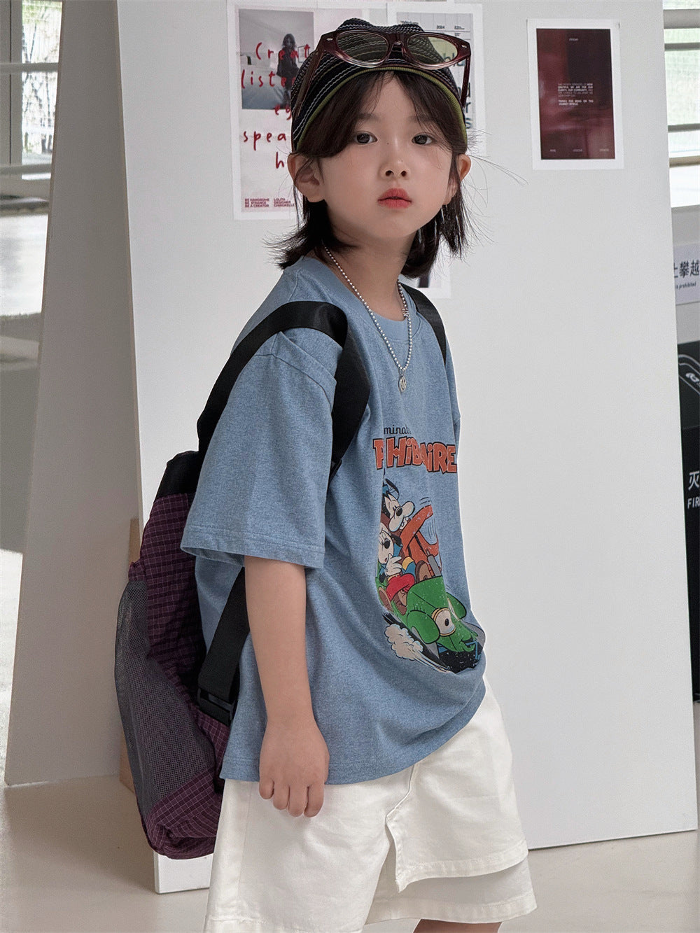 【100-160cm / M.L】【親子款】韓系米奇汽車印花T
