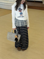 【100-160cm】韓版小狗連帽修身T