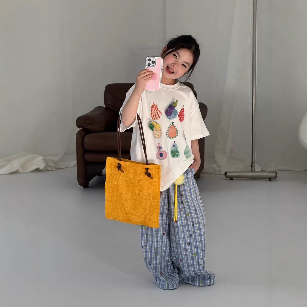 【120-160cm】蔬菜寬鬆T