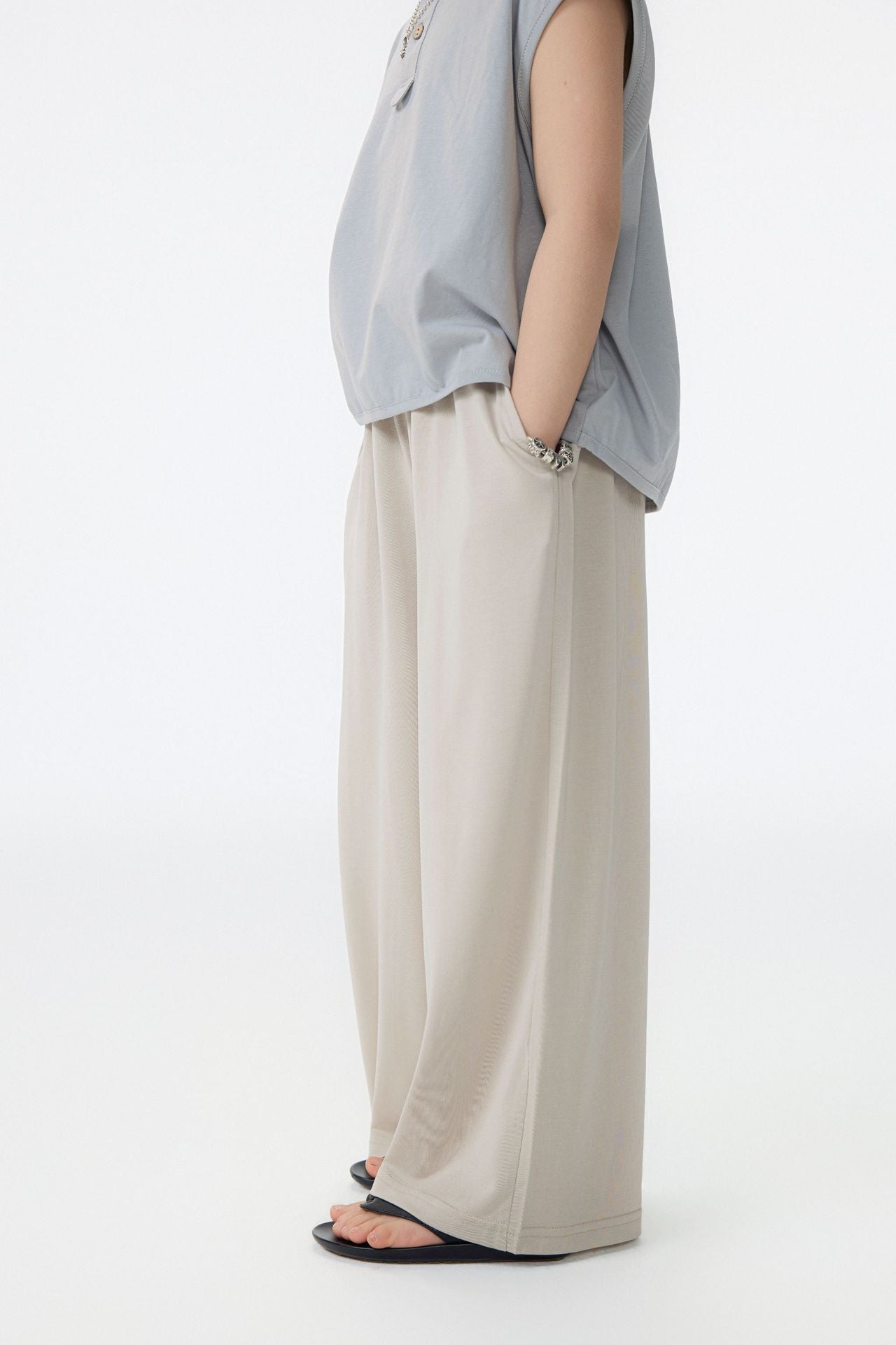 【90-150cm / F】【親子裝】日系會呼吸的闊腿褲