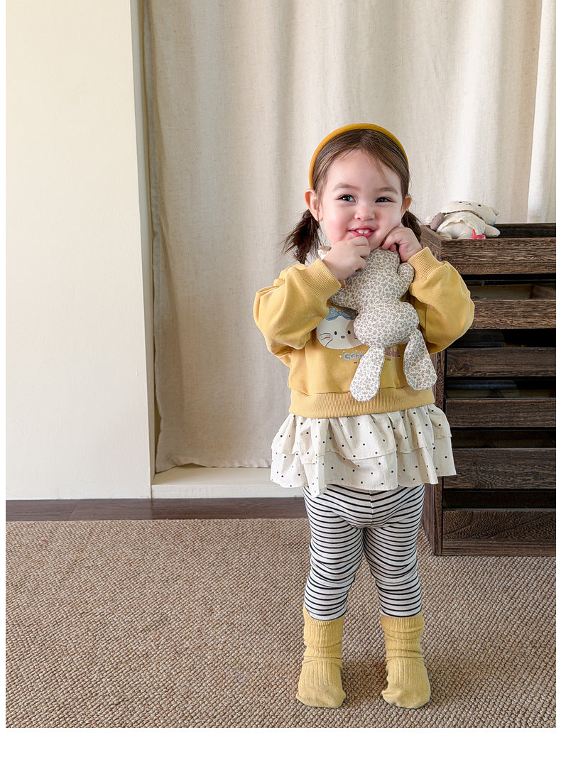 【73-110cm】時髦上假兩件上衣