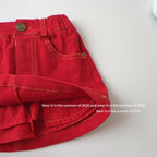 【90-150cm】明線A字短裙(帶安全褲)