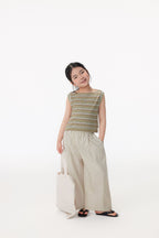 【90-150cm / M.L】【親子裝】日系一字領條紋背心
