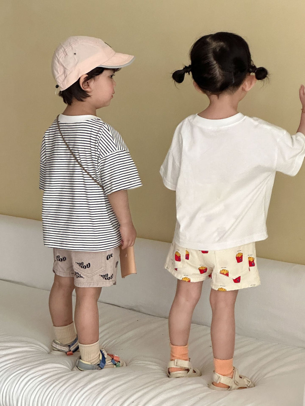 【80-150cm】表情條紋T
