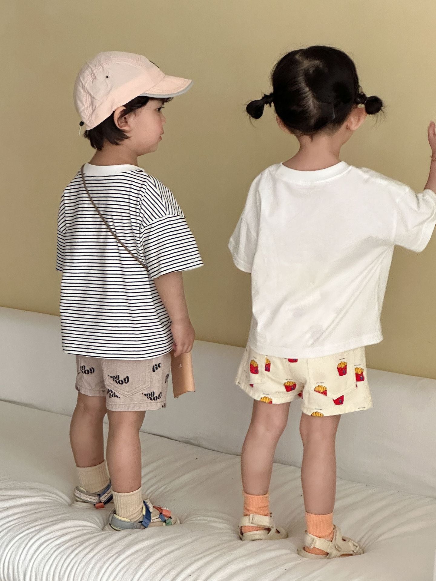 【80-150cm】表情條紋T