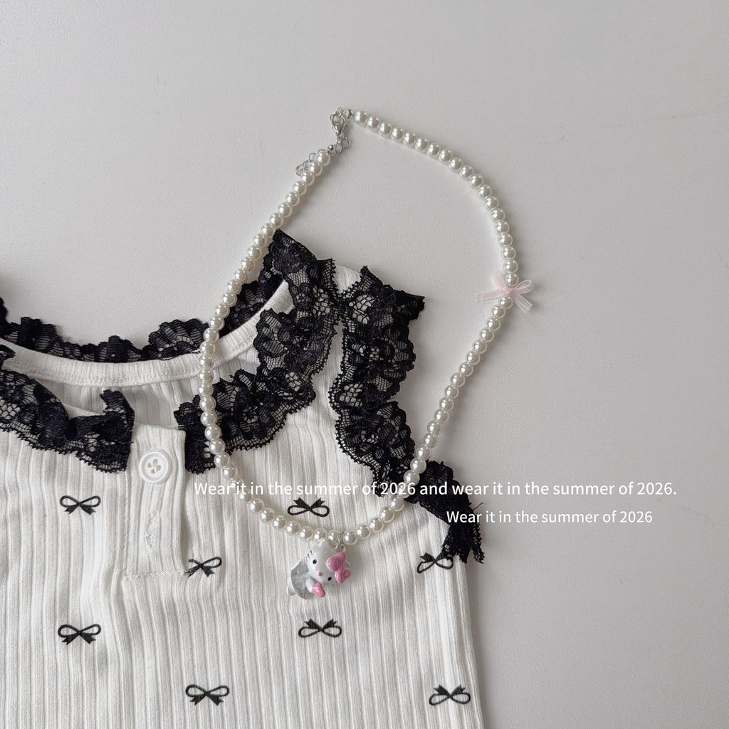 【90-150cm】蕾絲碎花打底背心
