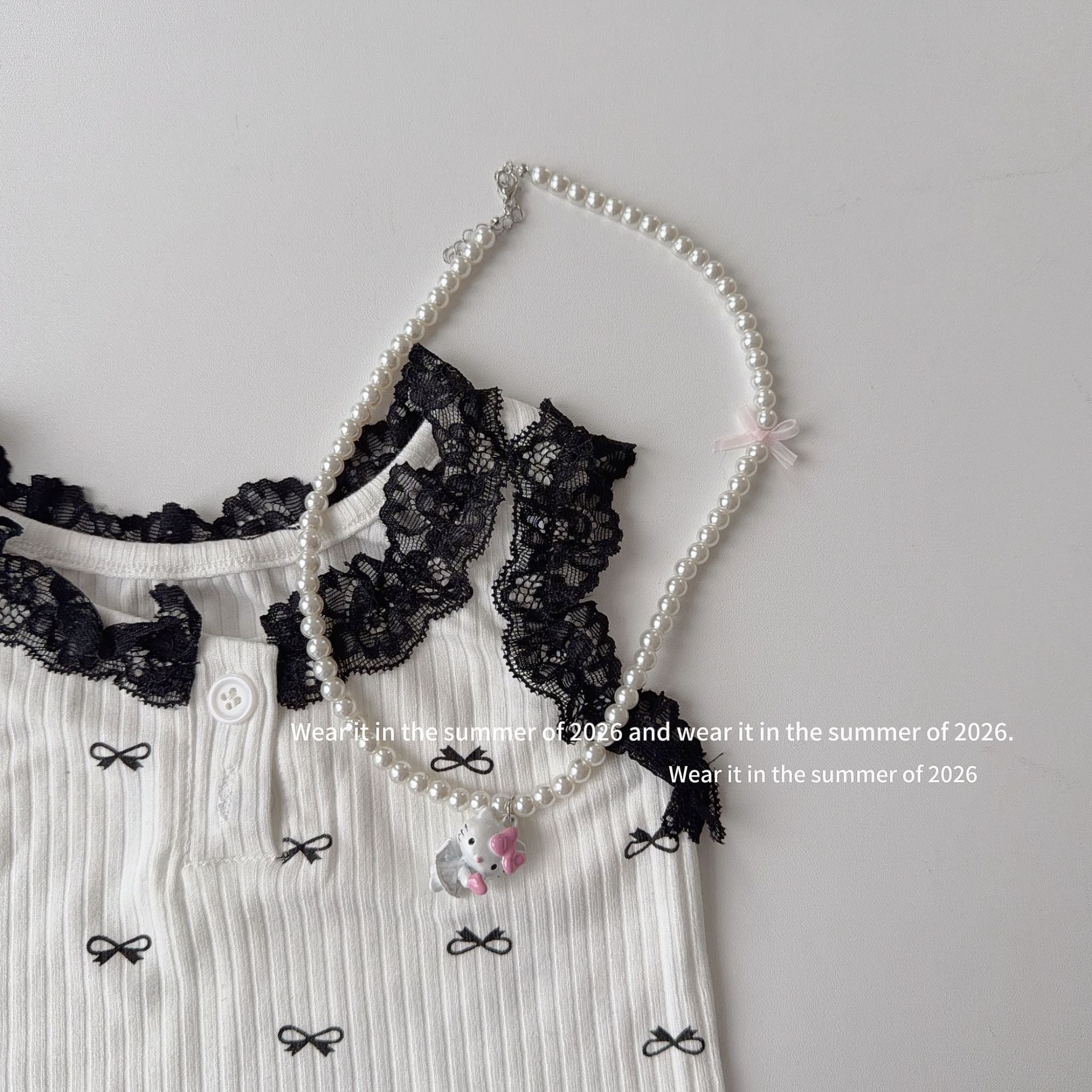 【90-150cm】蕾絲碎花打底背心