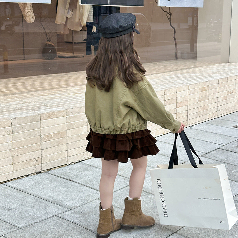 【現貨 160cm】韓版帥氣工裝機車夾克