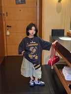 【100-160cm】韓系做舊工裝多口袋八分褲