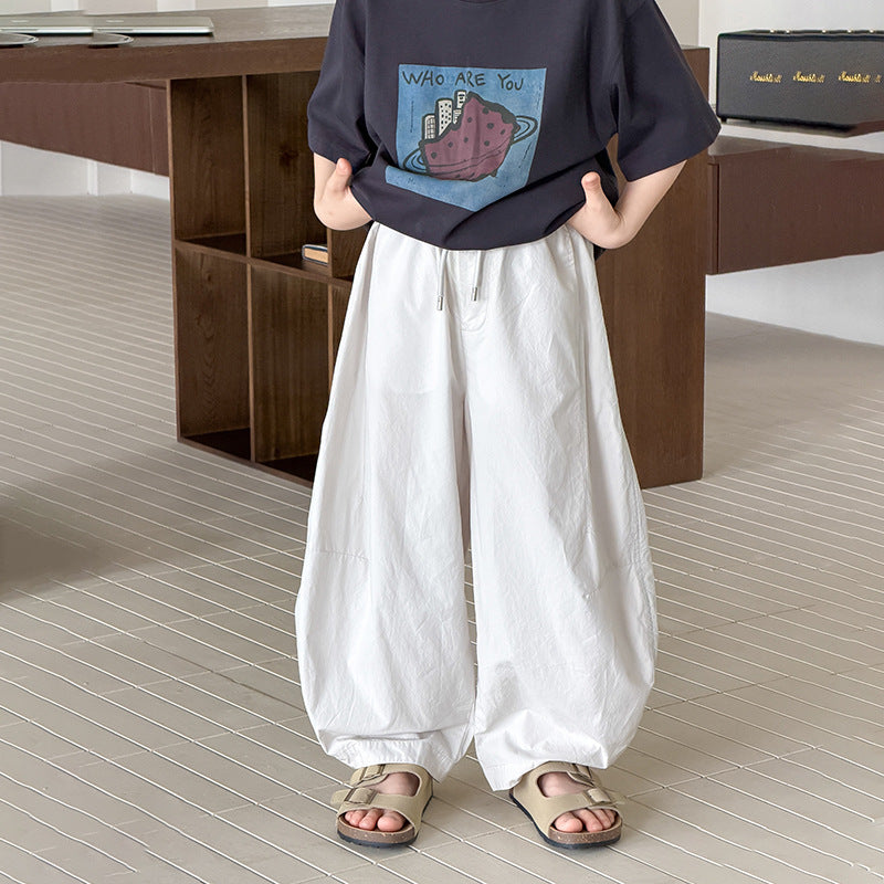 【100-170cm】親膚全棉彎刀休閒褲