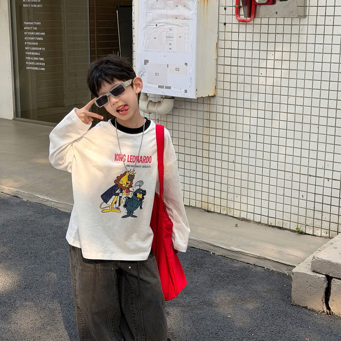 【90-160cm】卡通長袖T