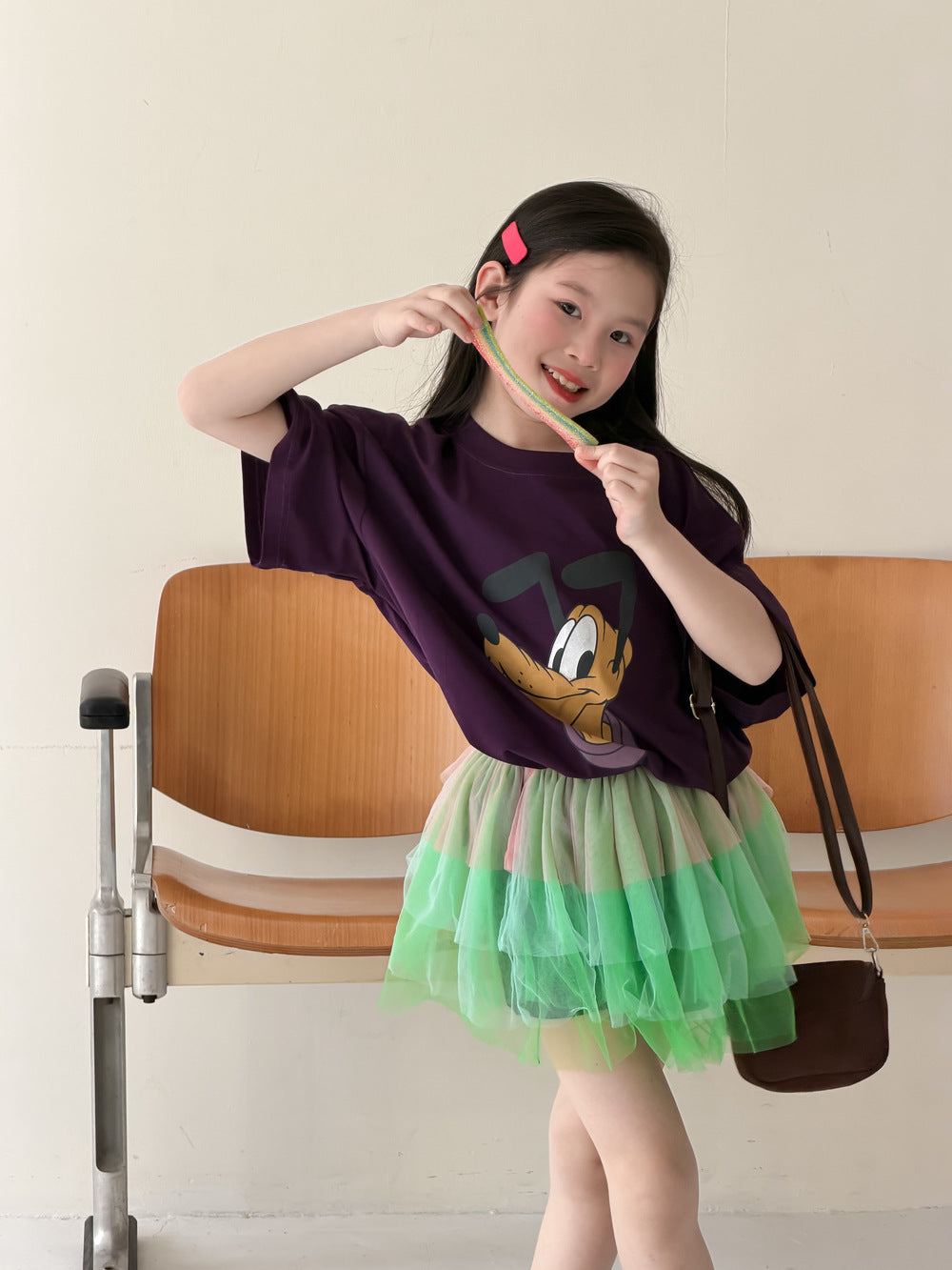 【100-160cm】韓版布魯托卡通印花短袖