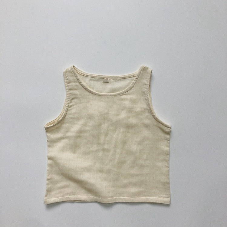 【80-130cm】麻棉輕薄透氣背心