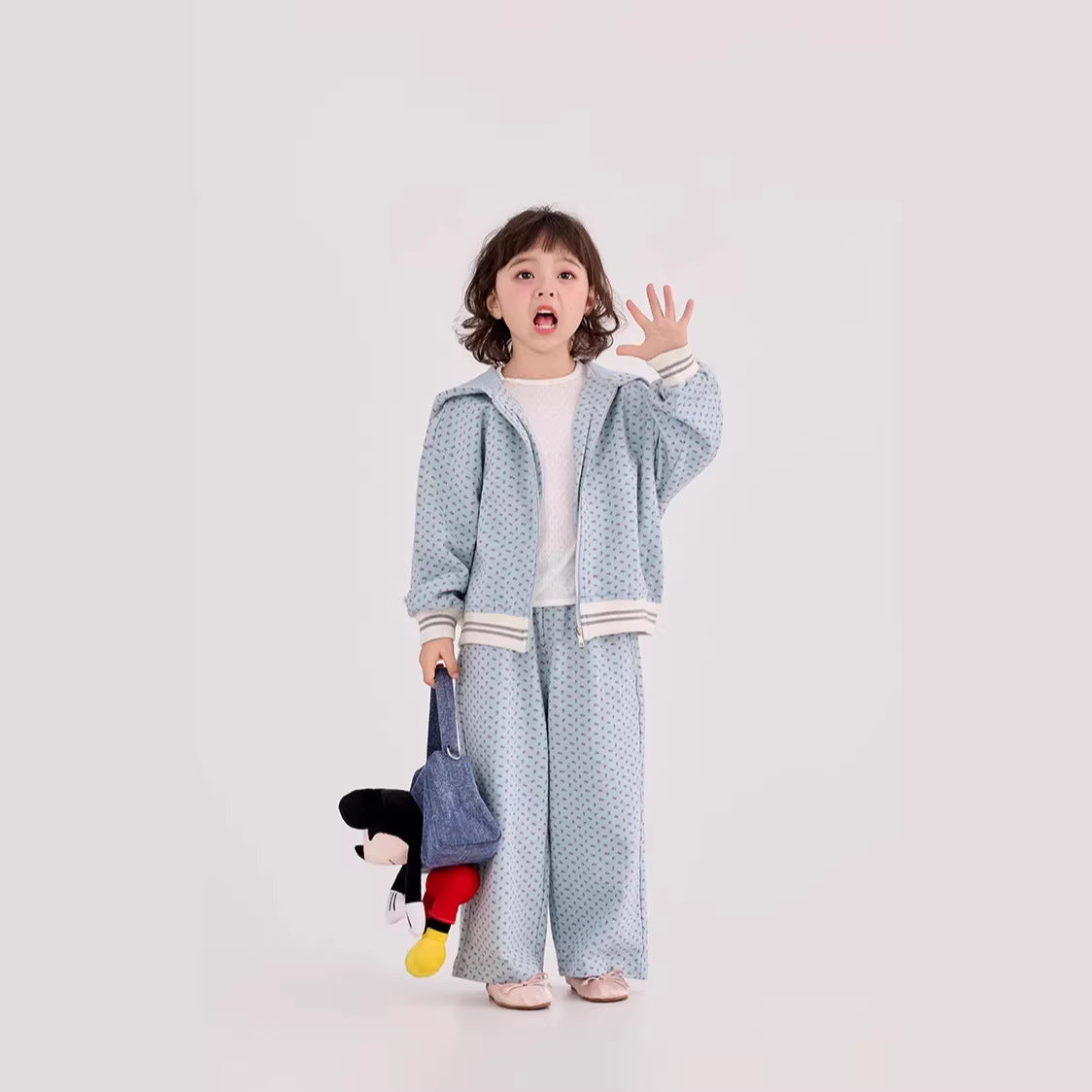 【90-150cm】連帽碎花套裝