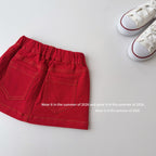 【90-150cm】明線A字短裙(帶安全褲)