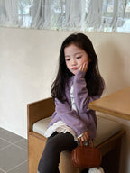 【現貨160cm】針織純色單排扣毛衣外套