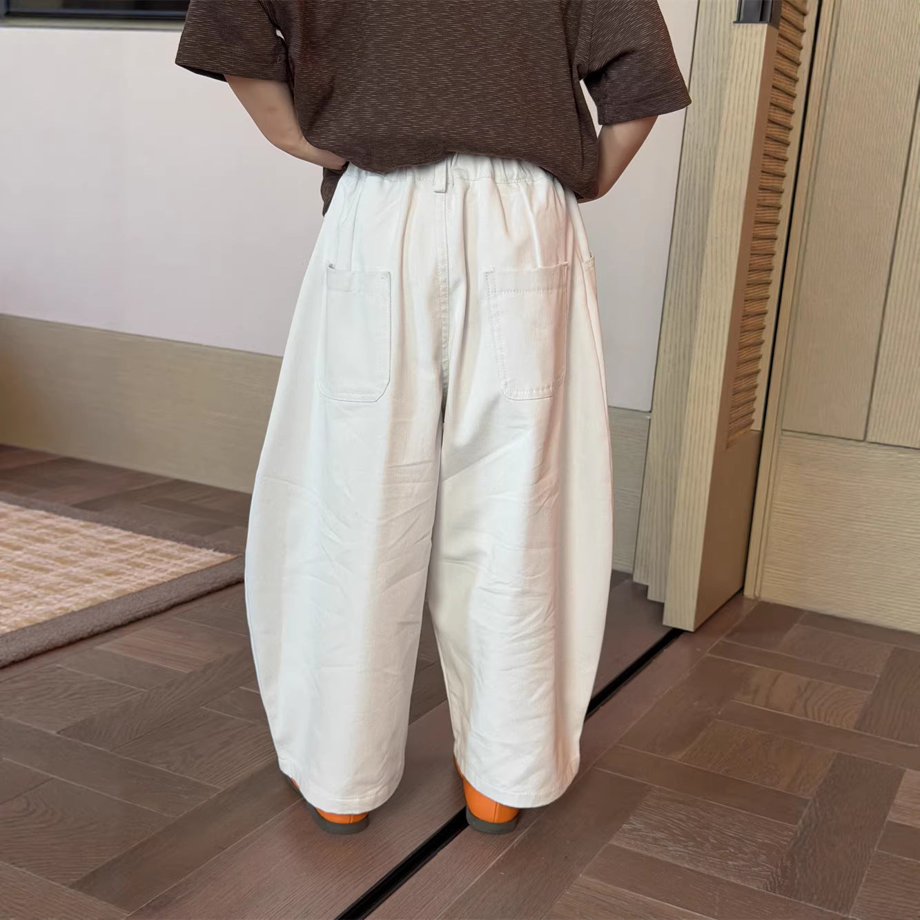 【90-150cm】韓系慵懶闊腿休閒褲