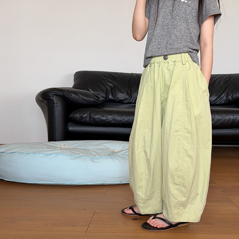 【100-170cm】5色-韓系簡約風寬鬆休閒褲