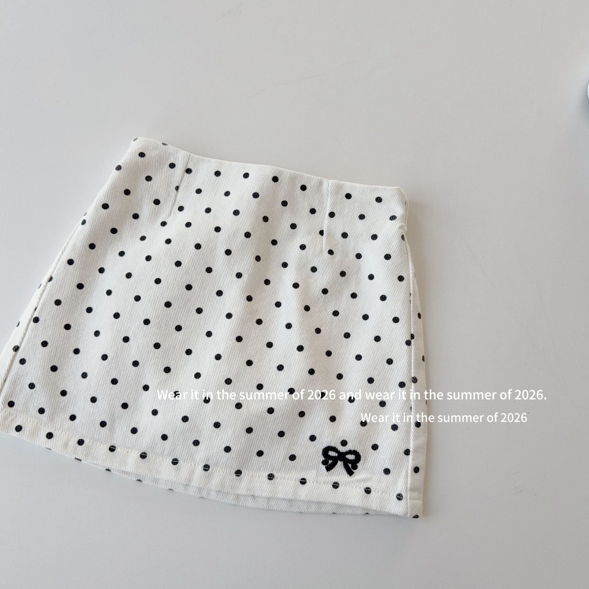 【90-150cm】辣妹高腰波點半身裙