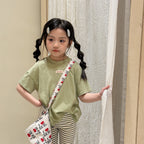 【80-130cm】(3色)韓系簡約標籤T