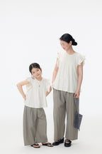 【90-150cm / M.L】【親子裝】日系純色九分蘿蔔休閒褲