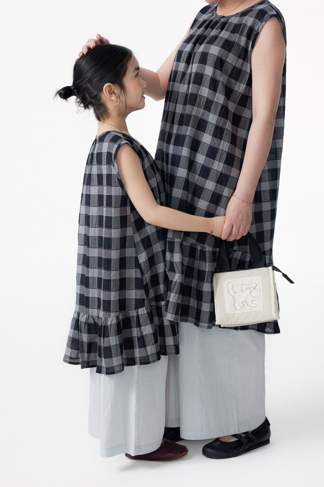 【90-150cm / M.L】【親子裝】日系梭織休閒闊腿褲