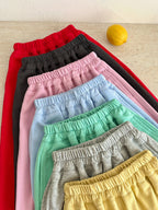 【100-160cm】純色抽繩兩穿百搭寬鬆褲