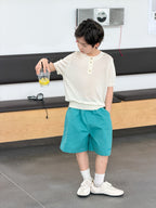 【100-170cm】2色~老錢風排扣涼感針織上衣
