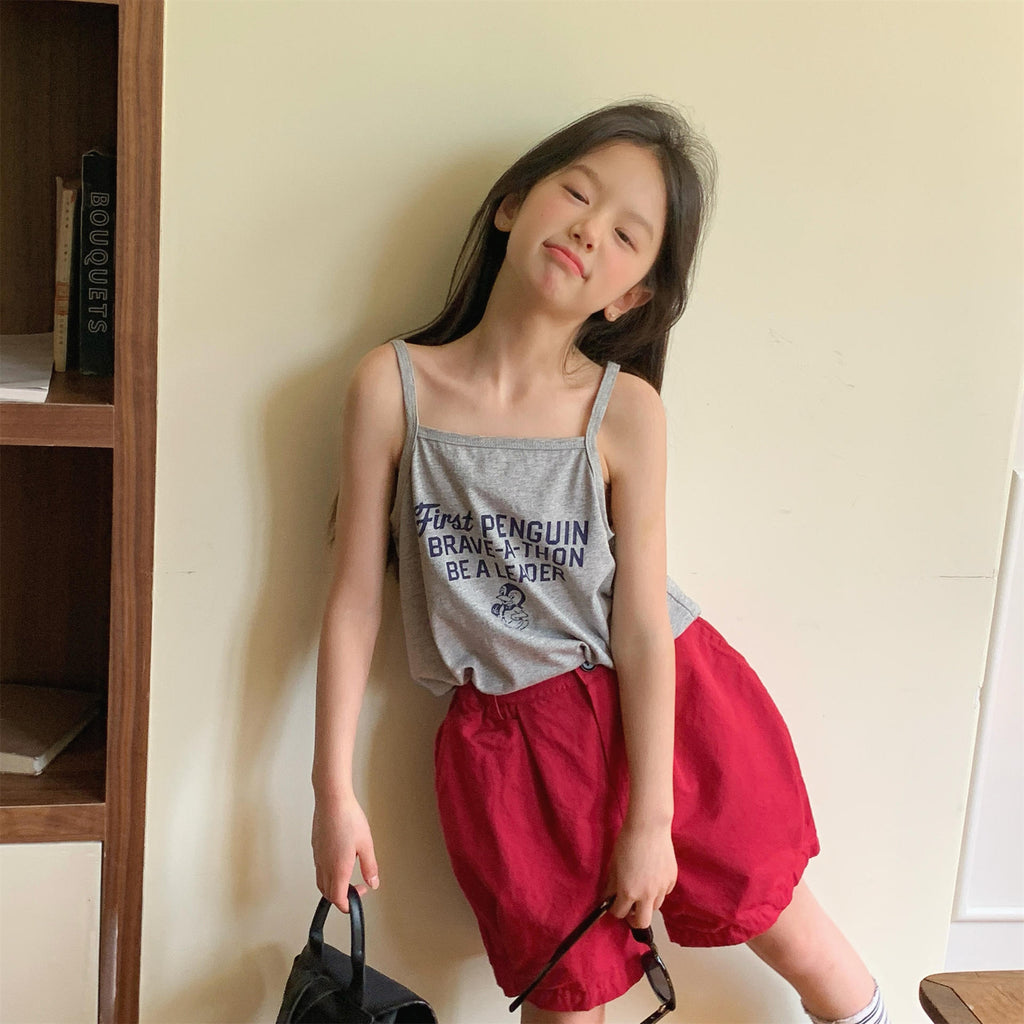 【80-130cm】3色-美式貼布休閒短褲