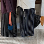 【80-140cm】豎條紋復古闊腿褲