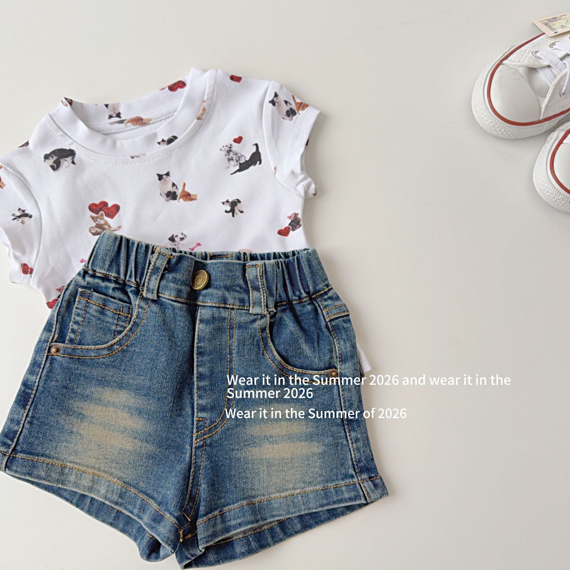 【90-150cm】緊身彈性辣妹上衣