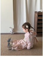 【73-110cm】條紋兔子套裝