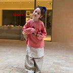 【90-140cm】米奇休閒T | 波點寬鬆闊腿褲