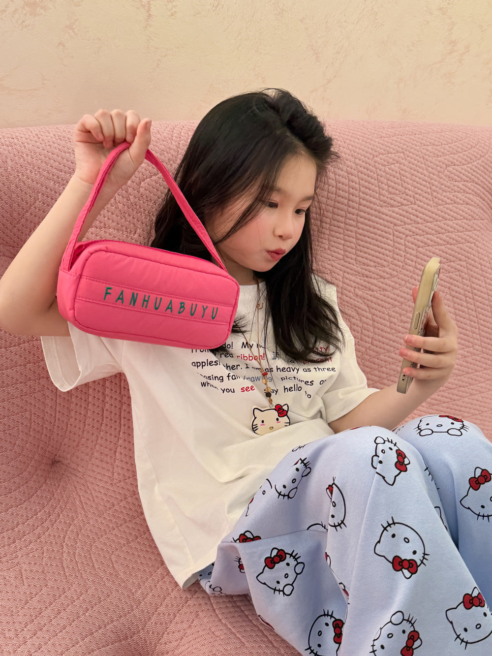 【100-160cm】休閒寬鬆雙面KT印花T