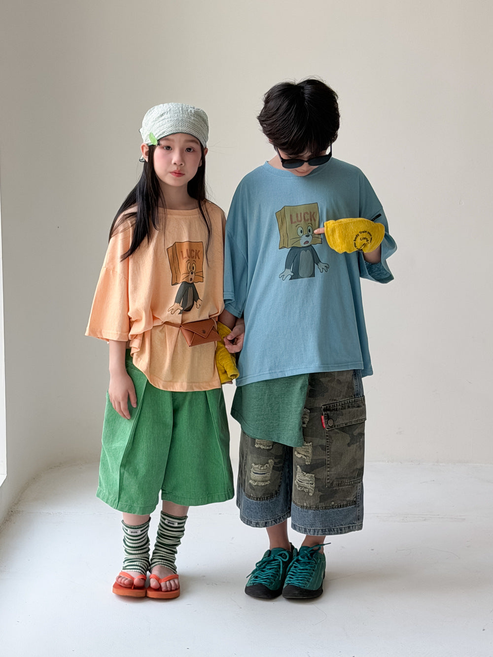 【100-160cm】韓版老鼠卡通T