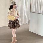 【100-150cm】美式復古豹紋荷葉邊蛋糕短裙