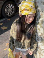 【90-140cm】迷彩連帽刺繡夾克 | 針織短褲