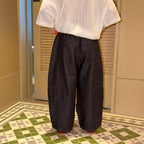 【90-150cm】韓版純色百搭休閒彎刀褲