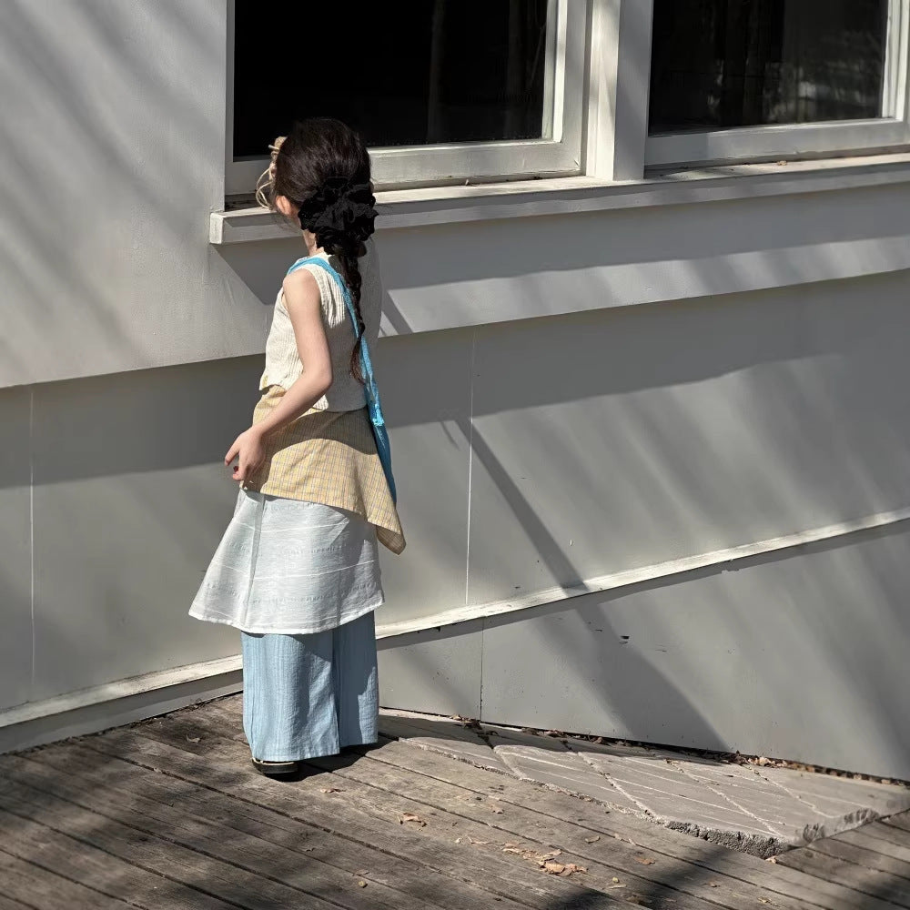 【90-150cm】米色背心 | 屁簾褲
